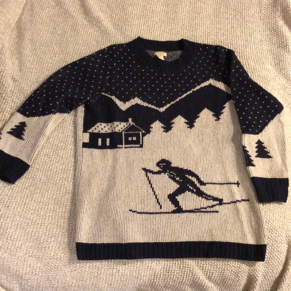 J.Crew ski graphic knit
